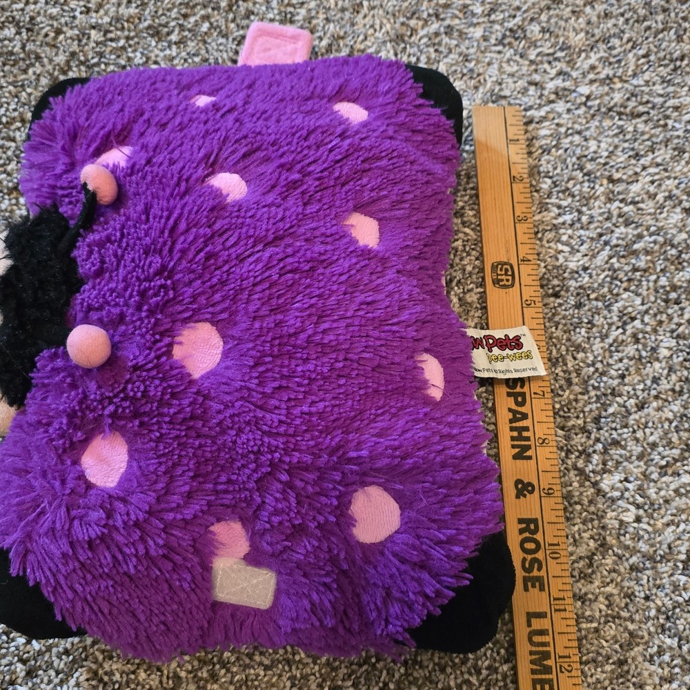 Pillow Pets Pee-Wees 2010 Ladybug Plush Purple Pink Polka Dot Small Limited Ed - Picture 9 of 10